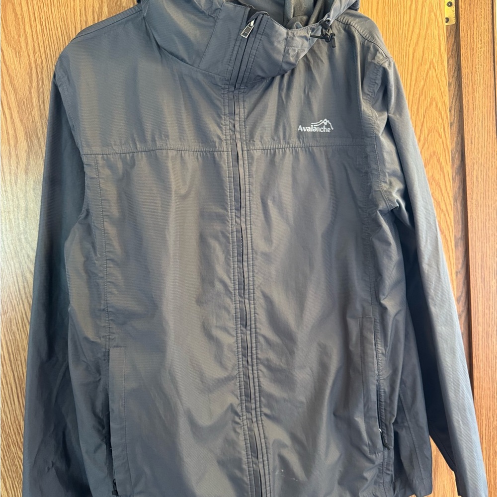 Avalanche Black Performance Jacket Lightweight Water-Resistant
